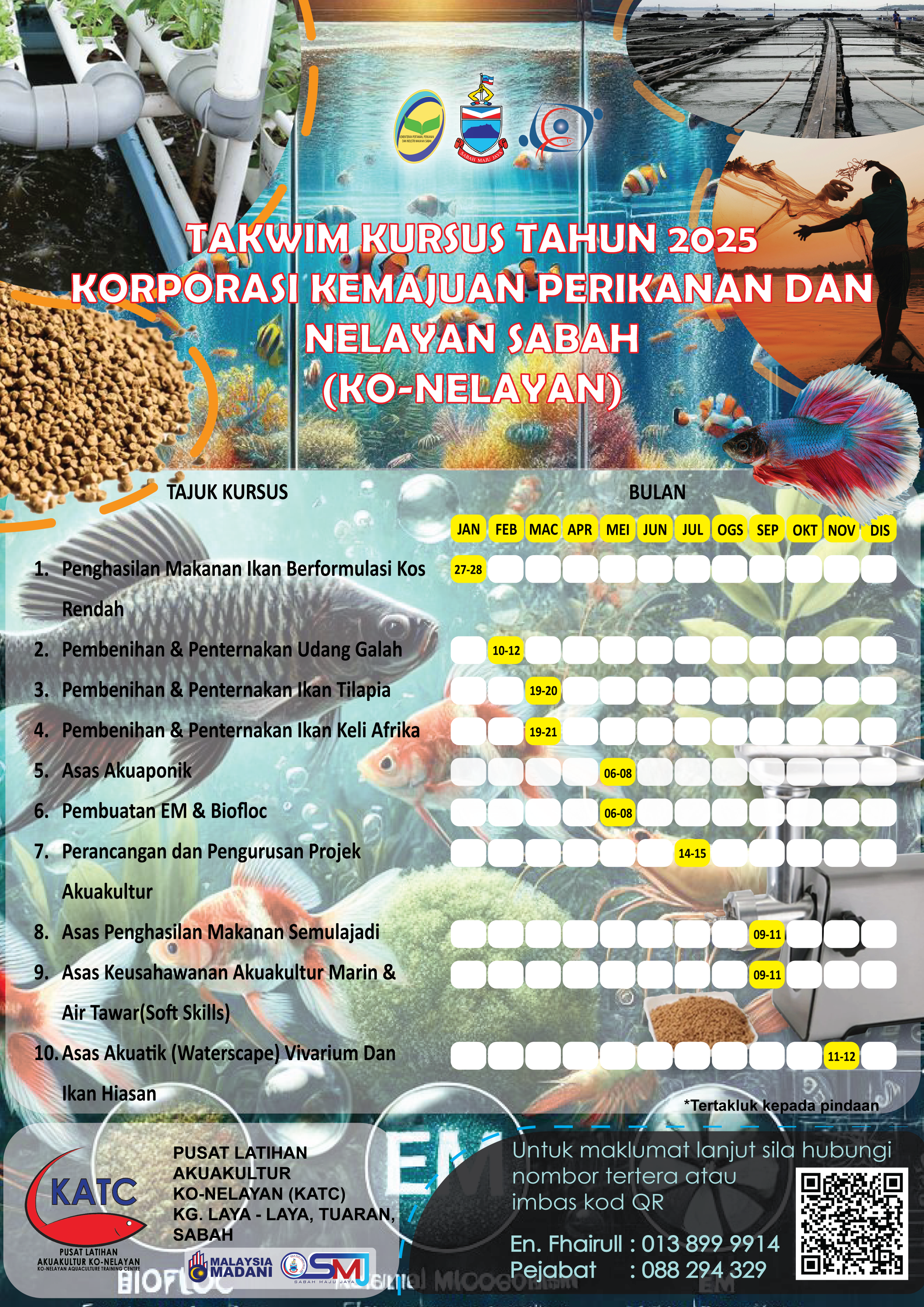 Takwim Kursus Anjuran KATC Tahun 2025